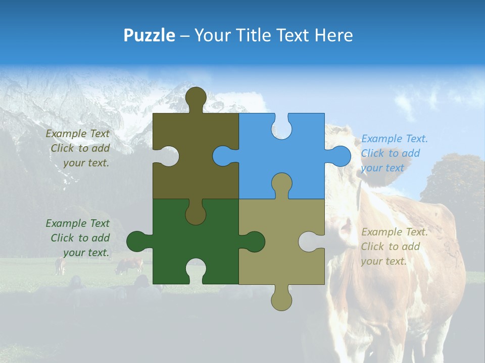 Cow Vacation Alps PowerPoint Template