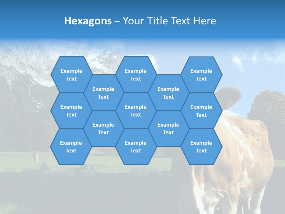 Cow Vacation Alps PowerPoint Template