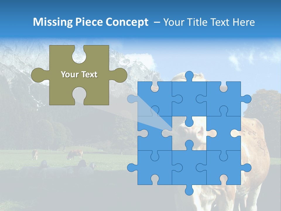 Cow Vacation Alps PowerPoint Template