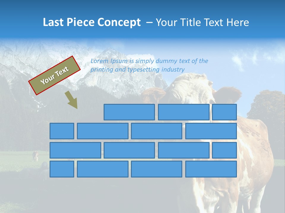 Cow Vacation Alps PowerPoint Template
