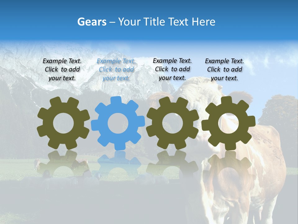 Cow Vacation Alps PowerPoint Template