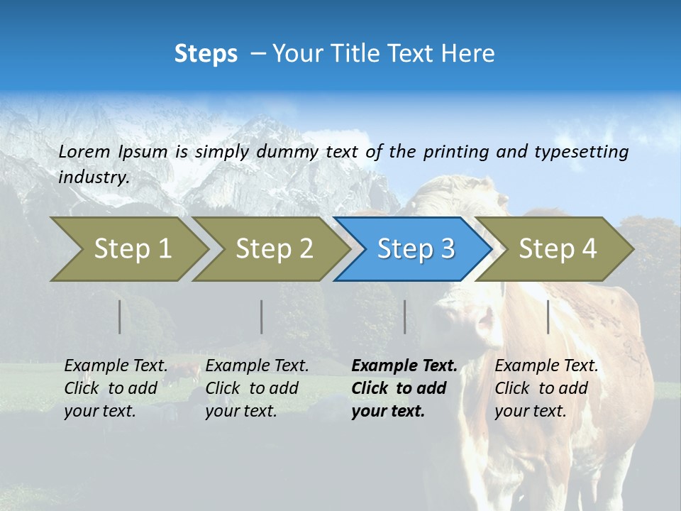 Cow Vacation Alps PowerPoint Template