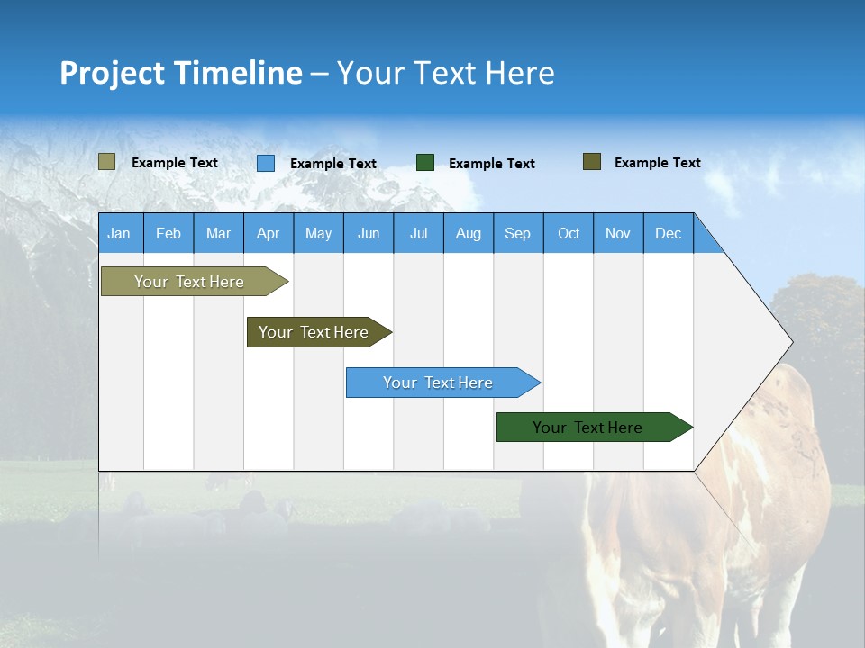 Cow Vacation Alps PowerPoint Template