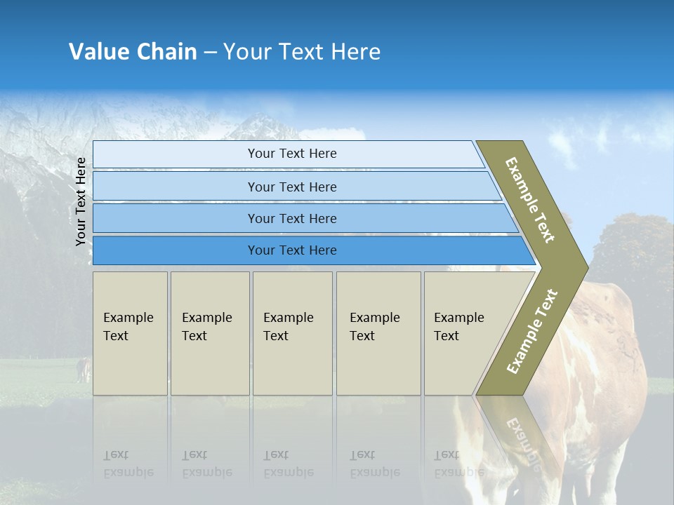 Cow Vacation Alps PowerPoint Template