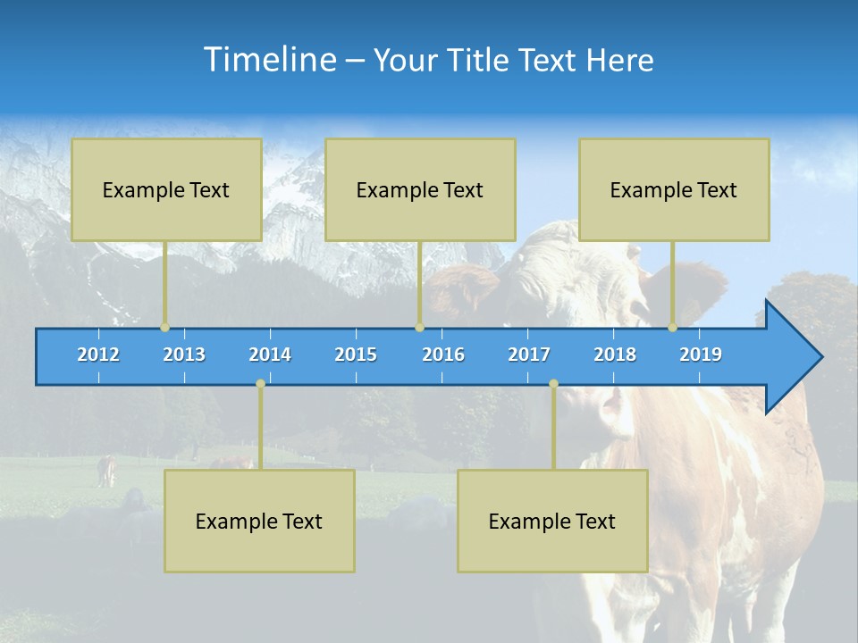 Cow Vacation Alps PowerPoint Template