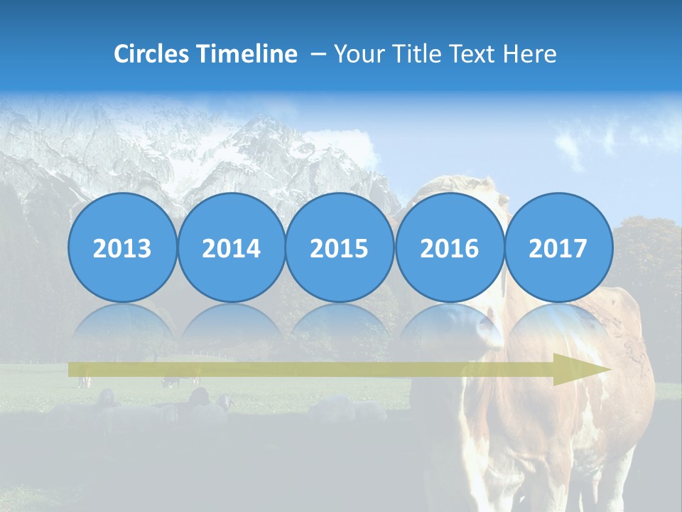 Cow Vacation Alps PowerPoint Template