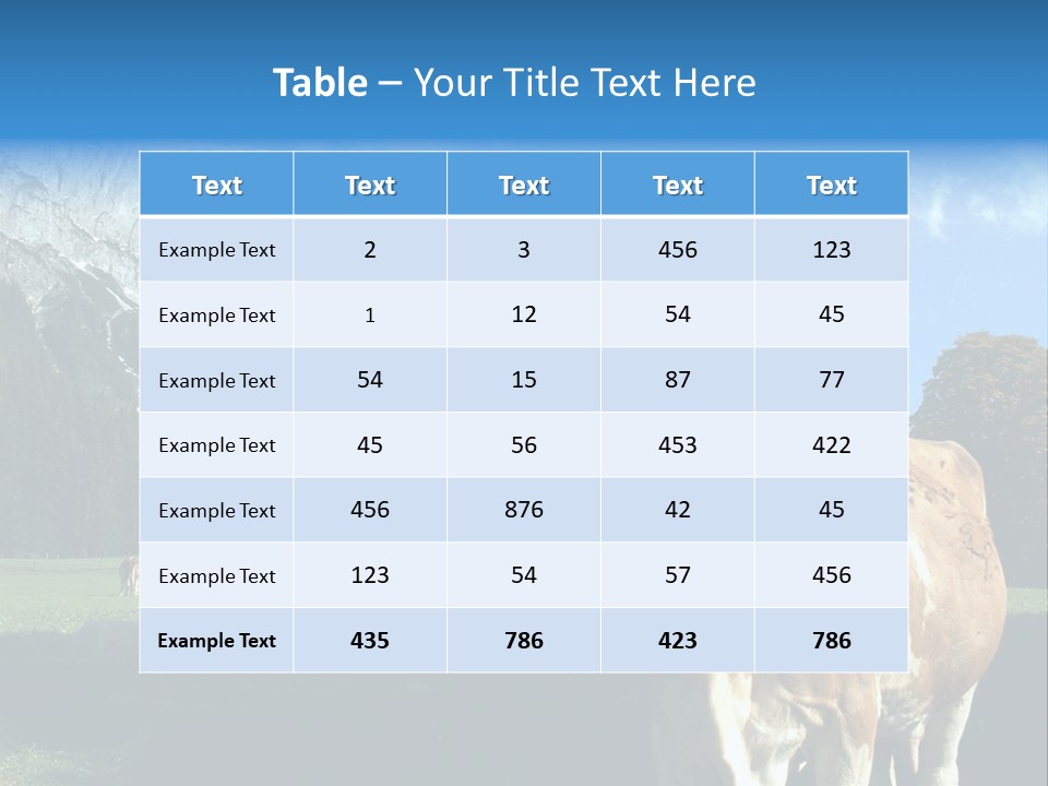 Cow Vacation Alps PowerPoint Template
