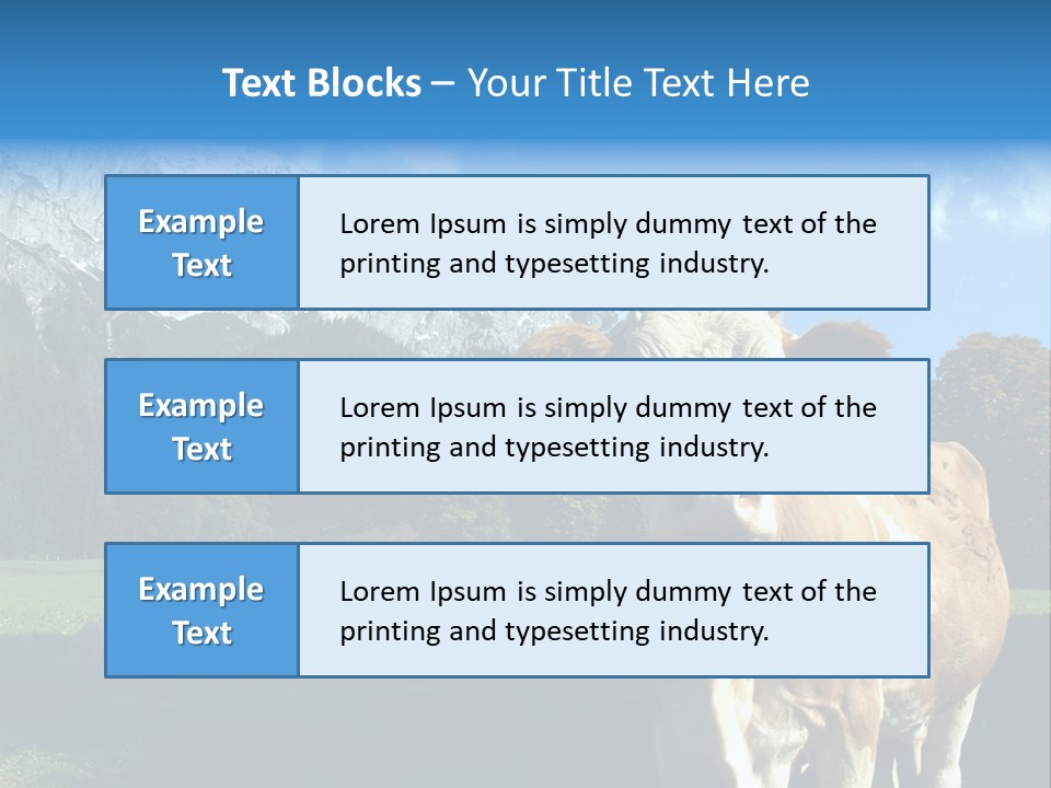 Cow Vacation Alps PowerPoint Template