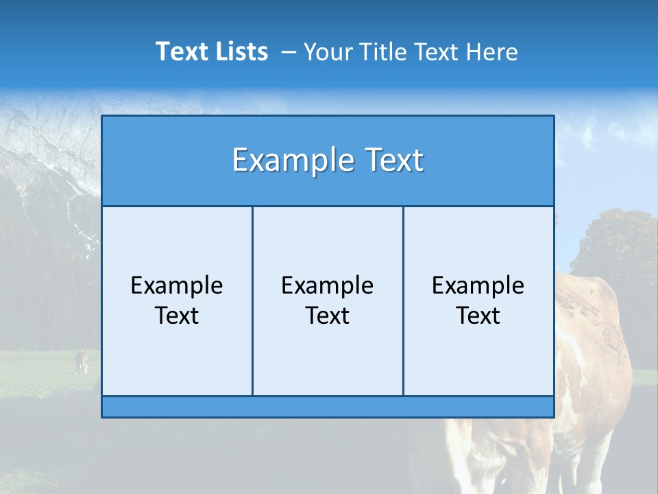 Cow Vacation Alps PowerPoint Template