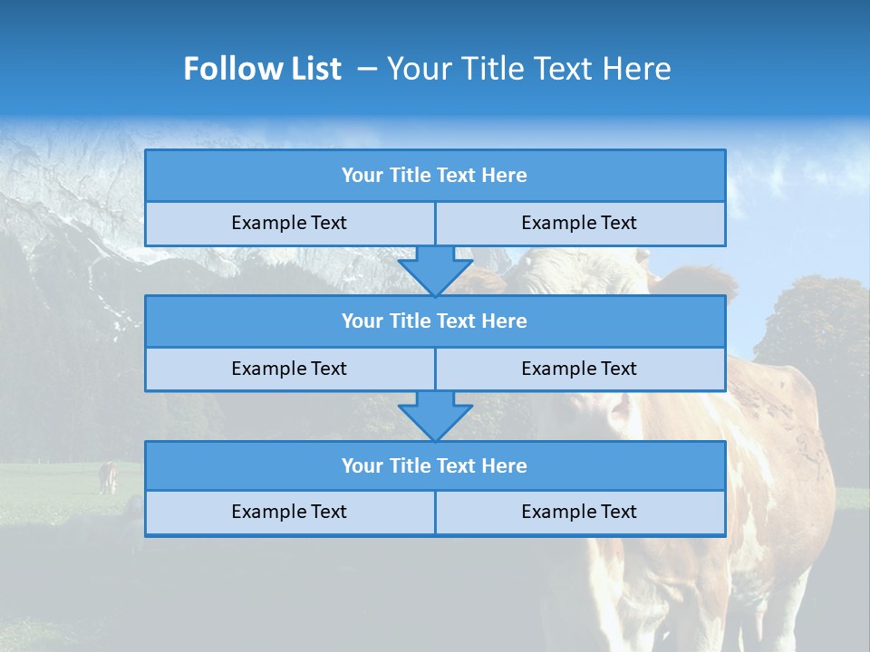Cow Vacation Alps PowerPoint Template