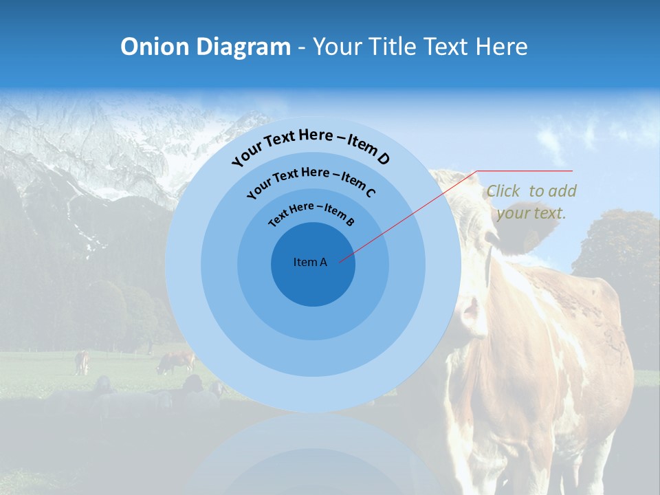 Cow Vacation Alps PowerPoint Template