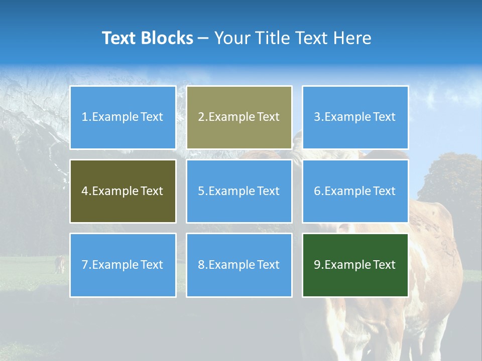 Cow Vacation Alps PowerPoint Template