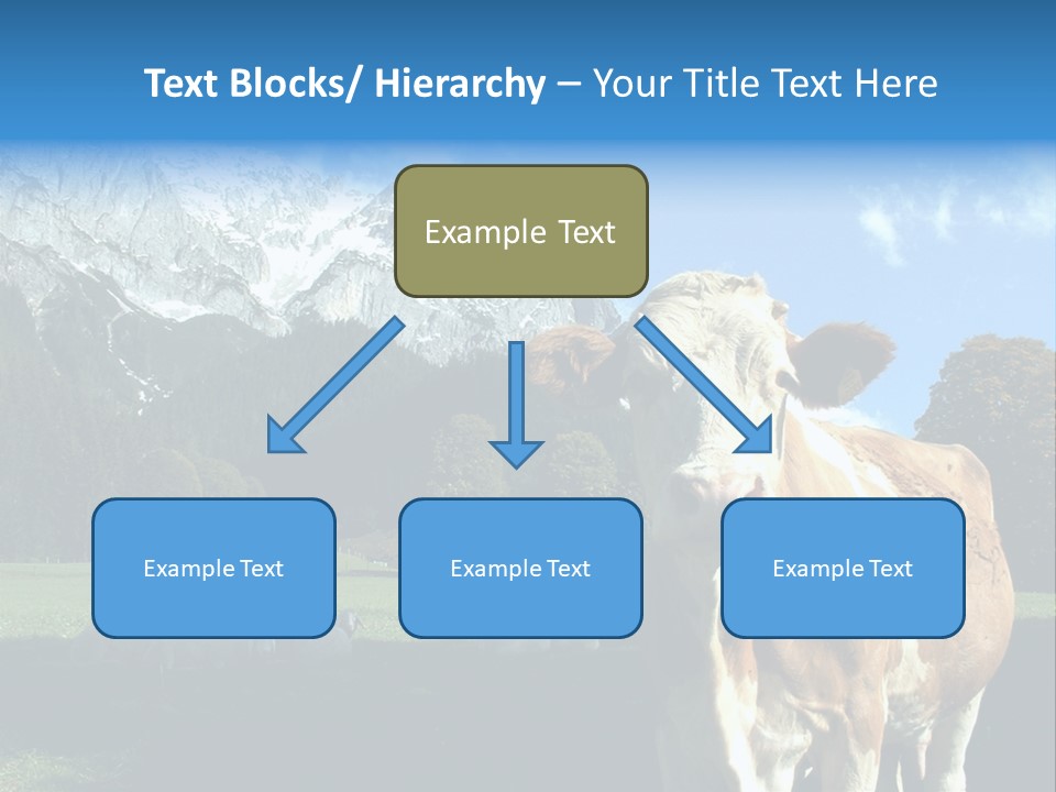 Cow Vacation Alps PowerPoint Template