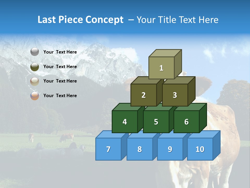 Cow Vacation Alps PowerPoint Template