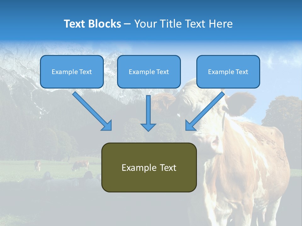 Cow Vacation Alps PowerPoint Template