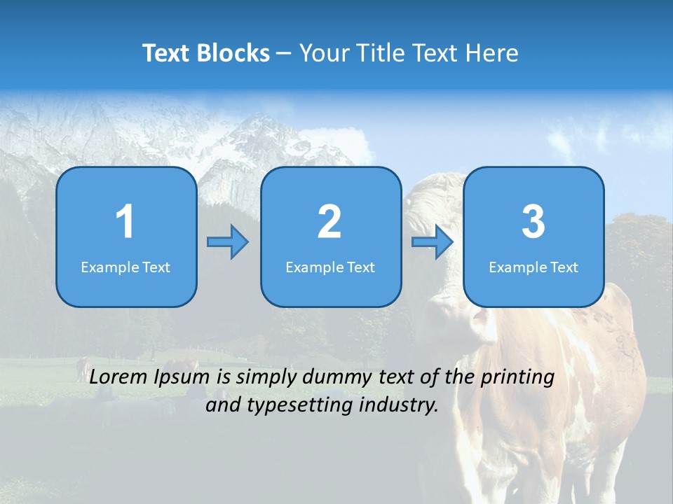 Cow Vacation Alps PowerPoint Template