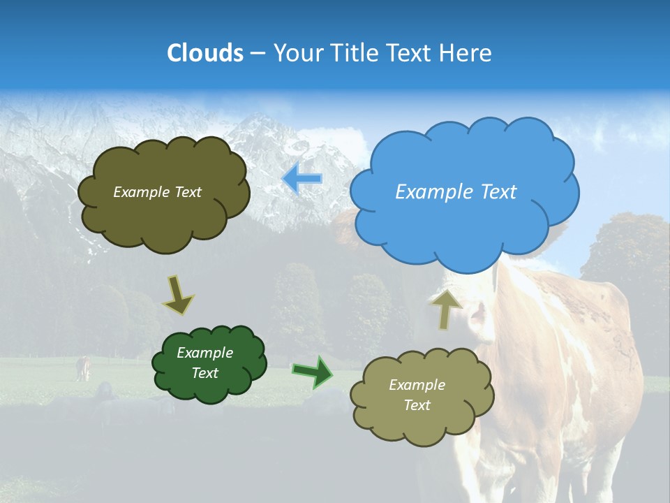 Cow Vacation Alps PowerPoint Template