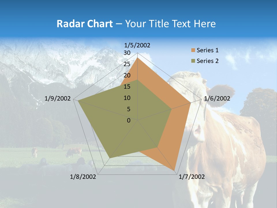Cow Vacation Alps PowerPoint Template