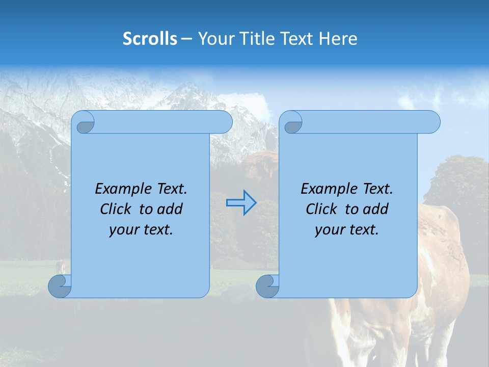 Cow Vacation Alps PowerPoint Template