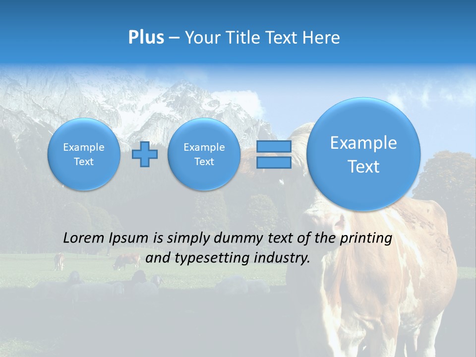 Cow Vacation Alps PowerPoint Template