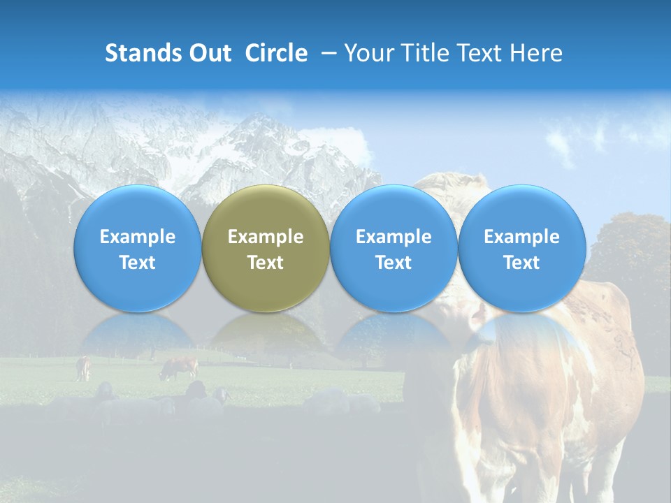 Cow Vacation Alps PowerPoint Template