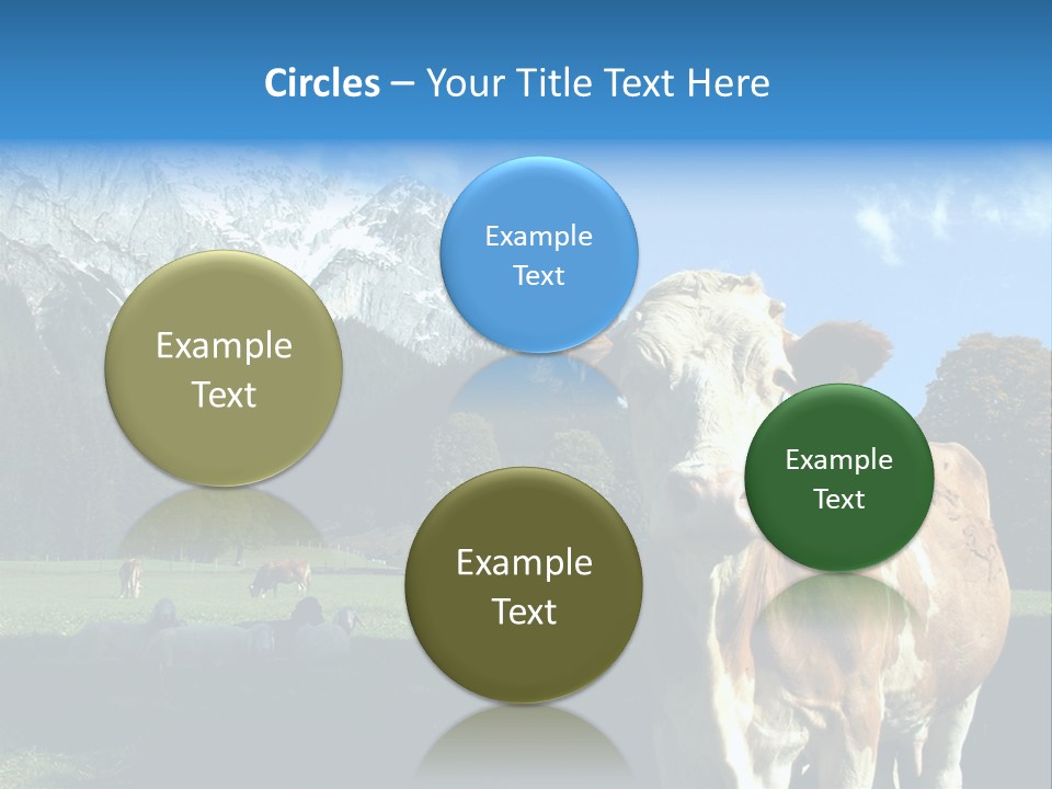 Cow Vacation Alps PowerPoint Template