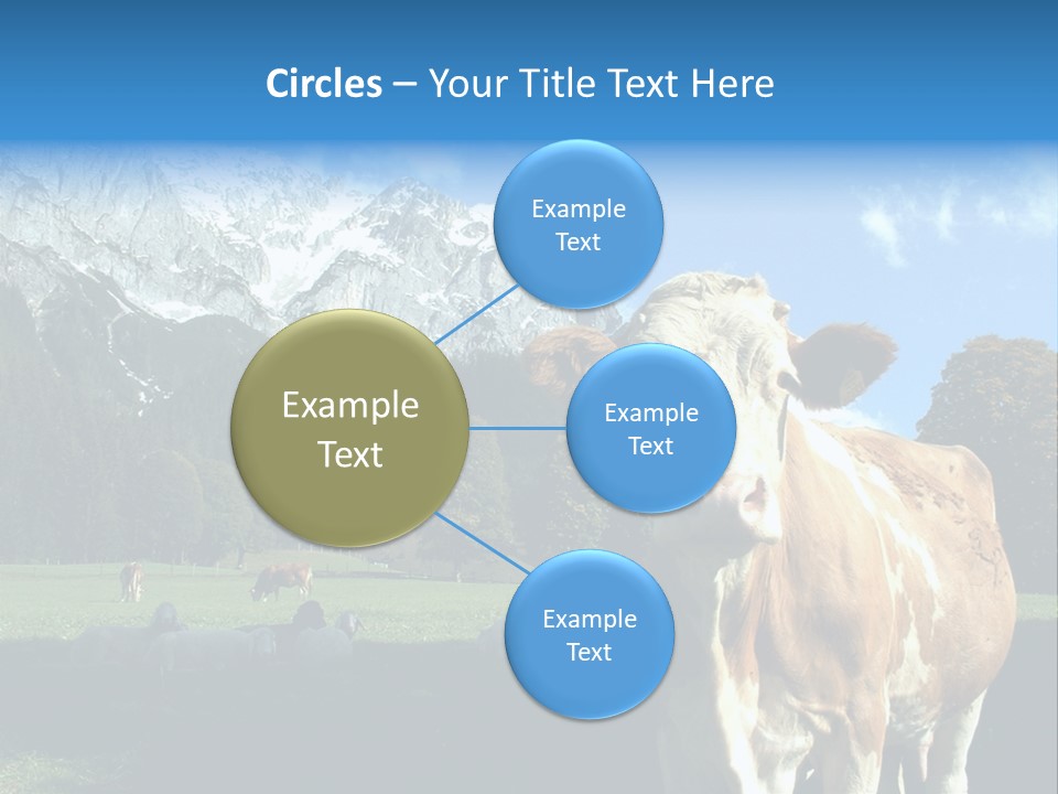 Cow Vacation Alps PowerPoint Template