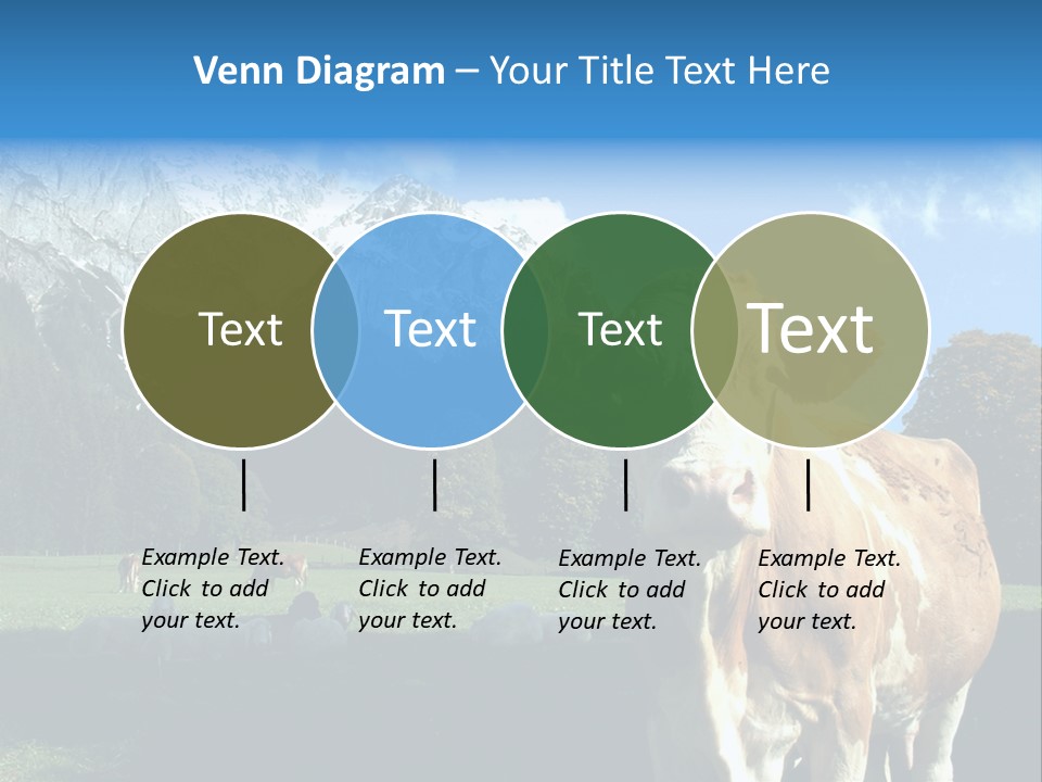 Cow Vacation Alps PowerPoint Template
