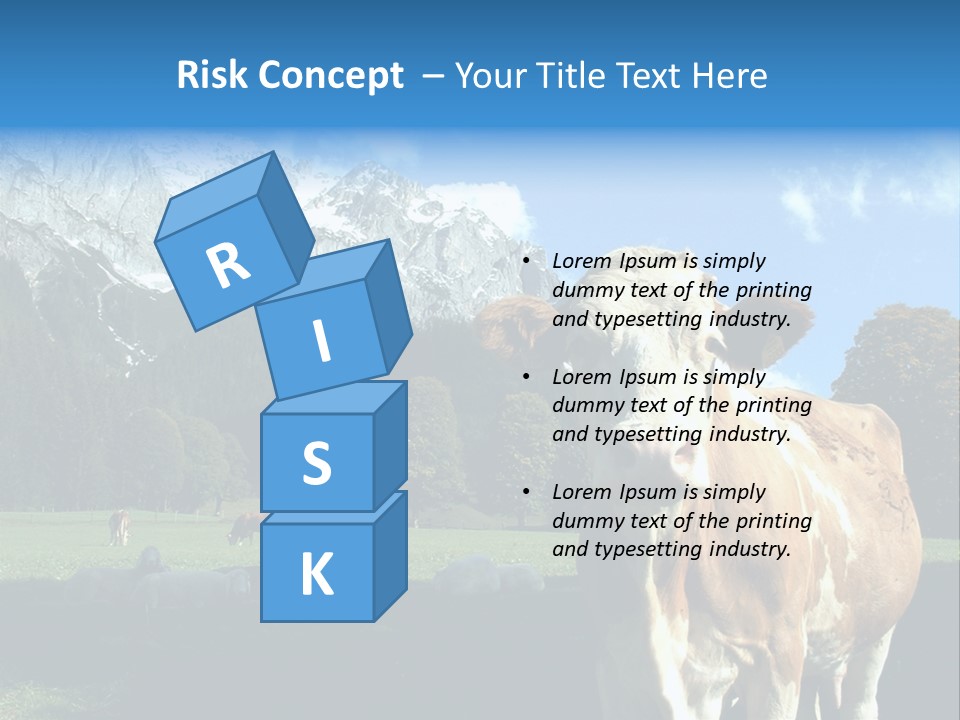 Cow Vacation Alps PowerPoint Template