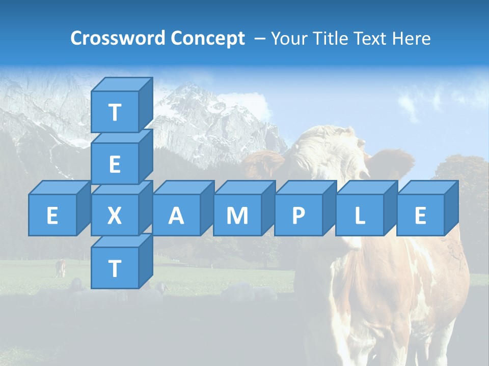 Cow Vacation Alps PowerPoint Template