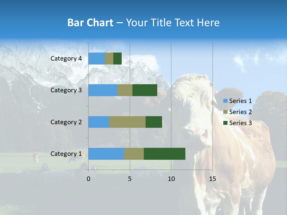 Cow Vacation Alps PowerPoint Template