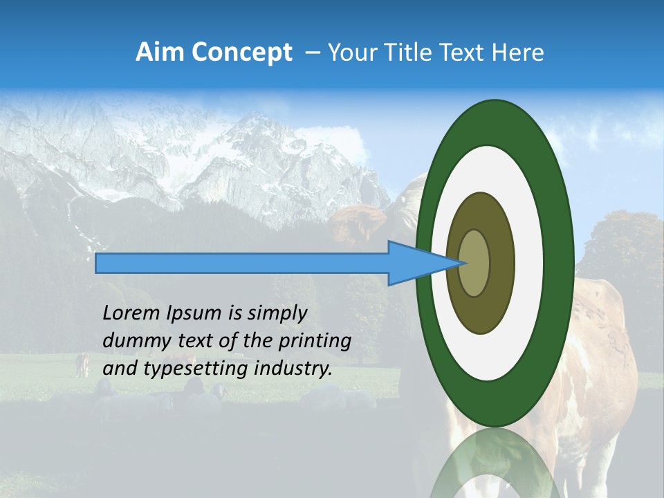 Cow Vacation Alps PowerPoint Template