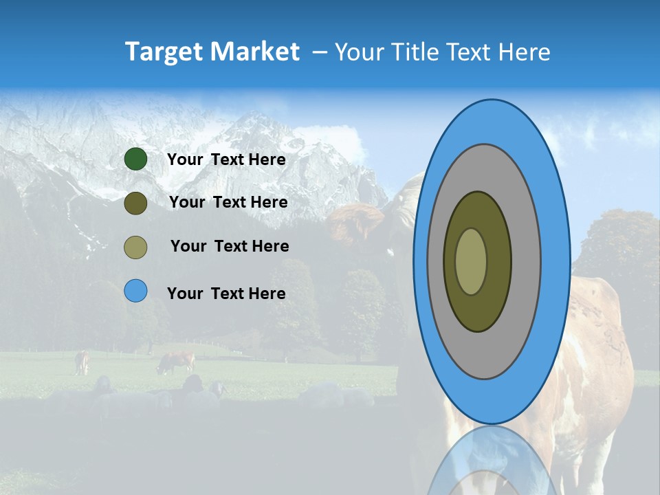 Cow Vacation Alps PowerPoint Template