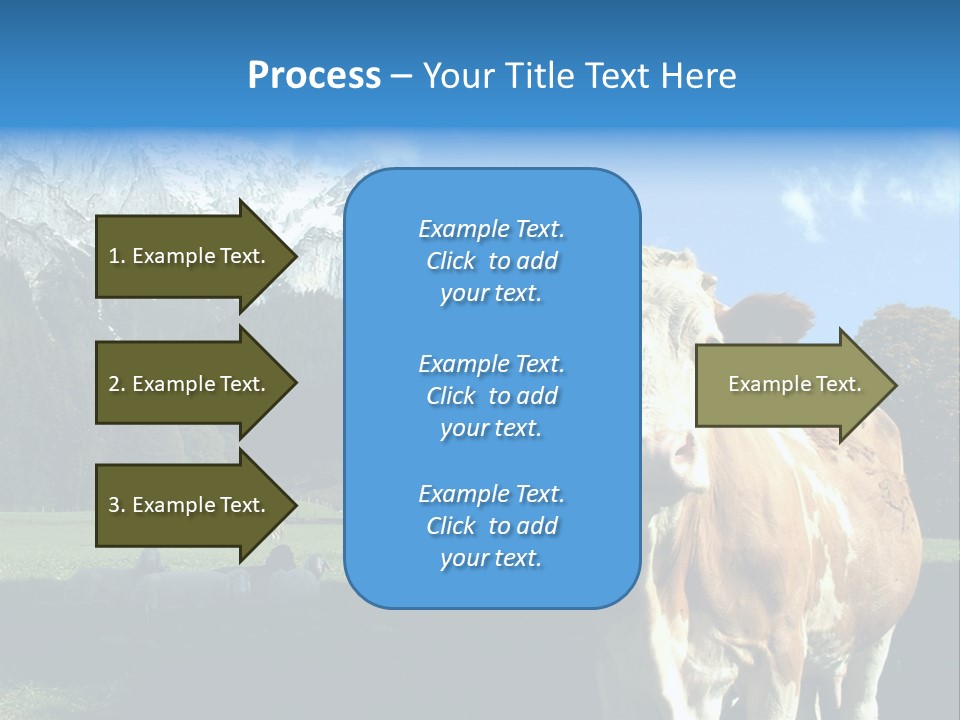Cow Vacation Alps PowerPoint Template