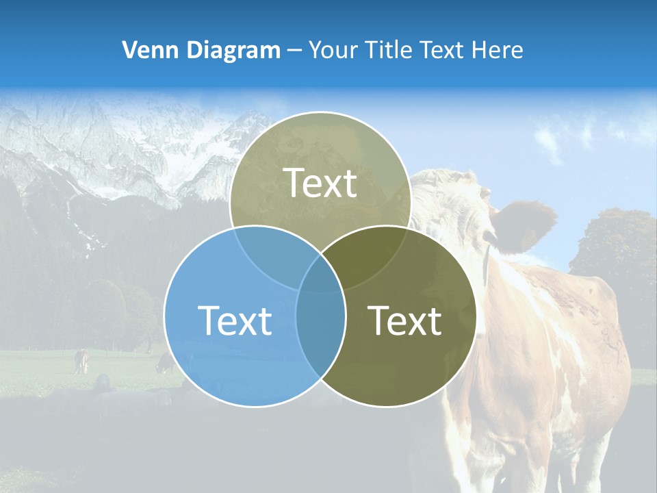 Cow Vacation Alps PowerPoint Template