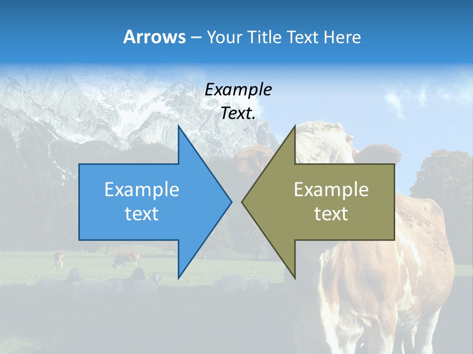 Cow Vacation Alps PowerPoint Template