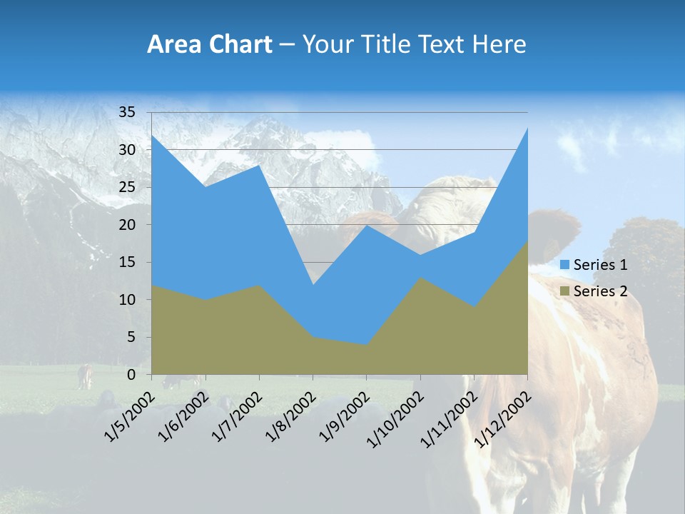 Cow Vacation Alps PowerPoint Template