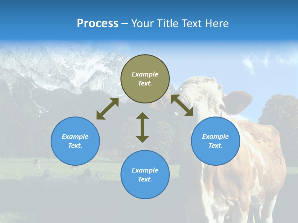Cow Vacation Alps PowerPoint Template