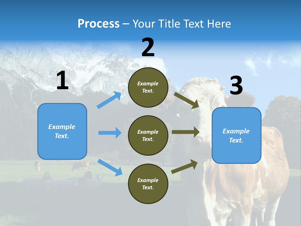 Cow Vacation Alps PowerPoint Template