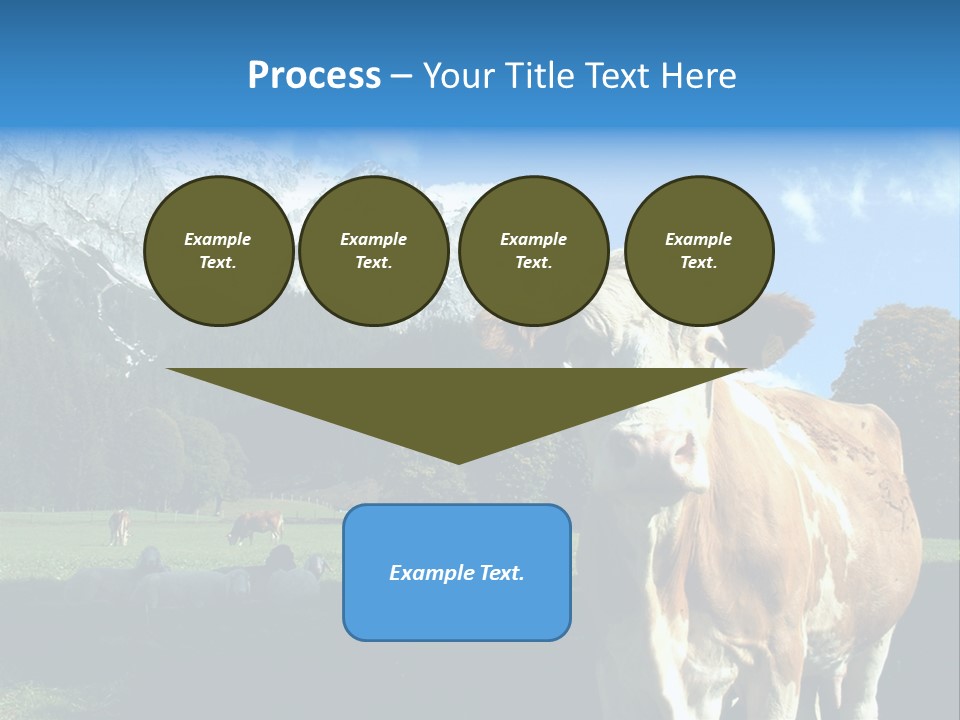 Cow Vacation Alps PowerPoint Template