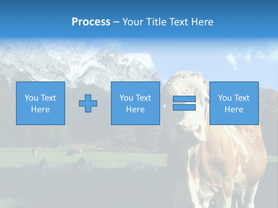 Cow Vacation Alps PowerPoint Template