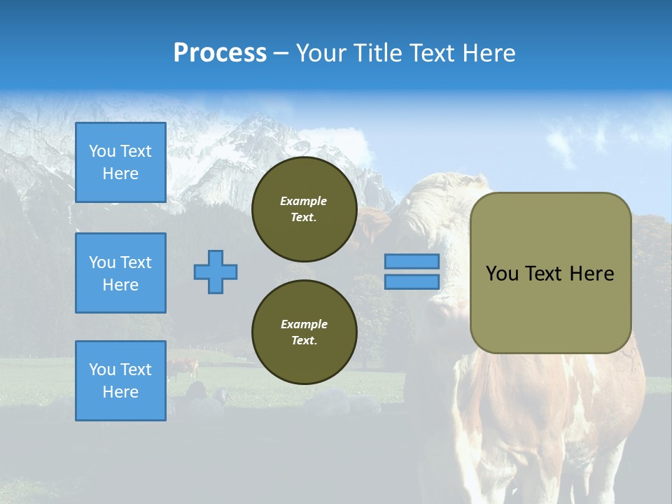Cow Vacation Alps PowerPoint Template