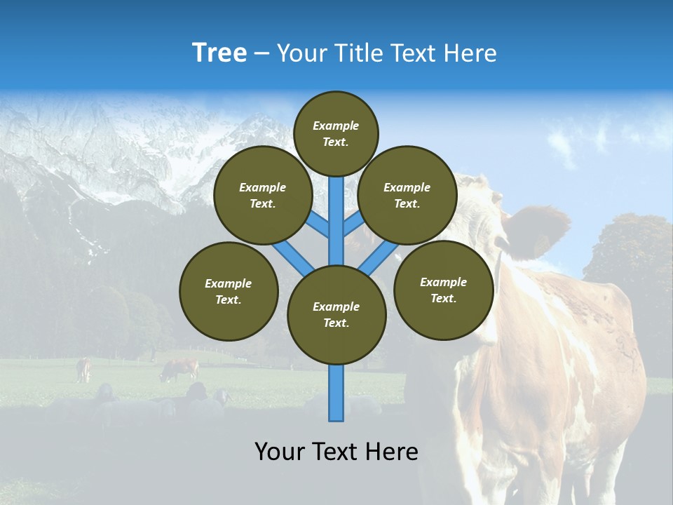 Cow Vacation Alps PowerPoint Template