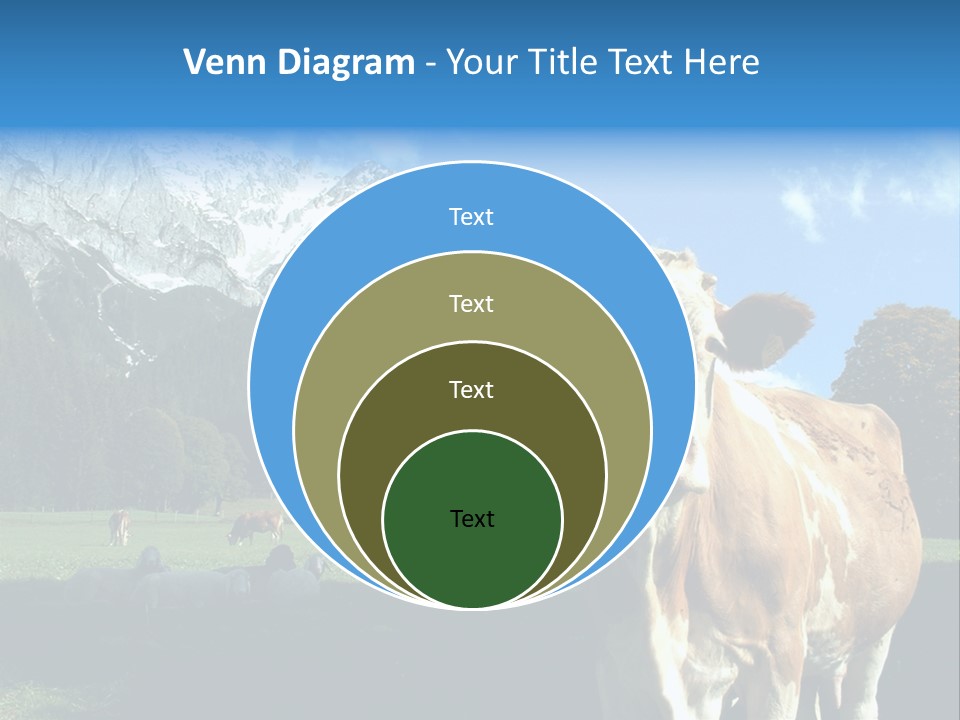 Cow Vacation Alps PowerPoint Template