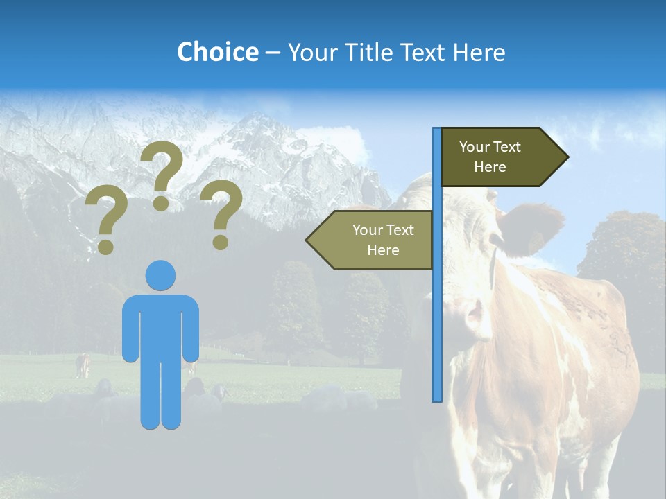 Cow Vacation Alps PowerPoint Template