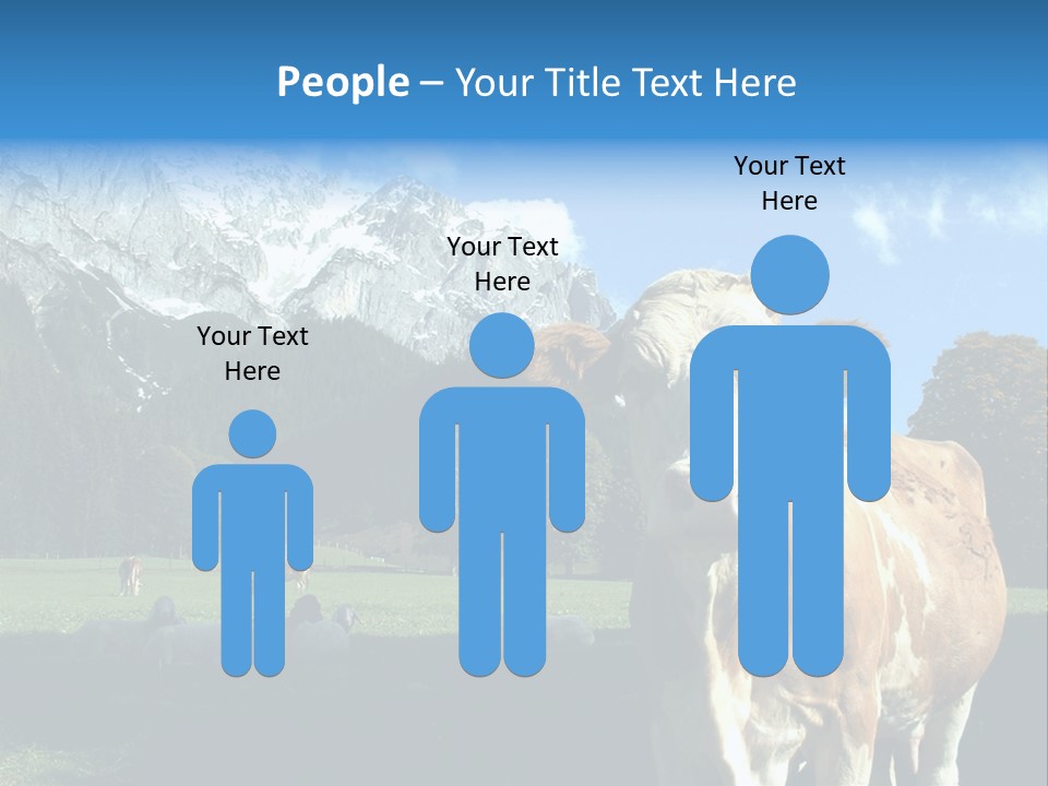Cow Vacation Alps PowerPoint Template