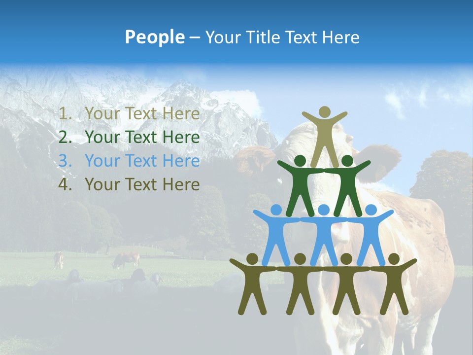 Cow Vacation Alps PowerPoint Template