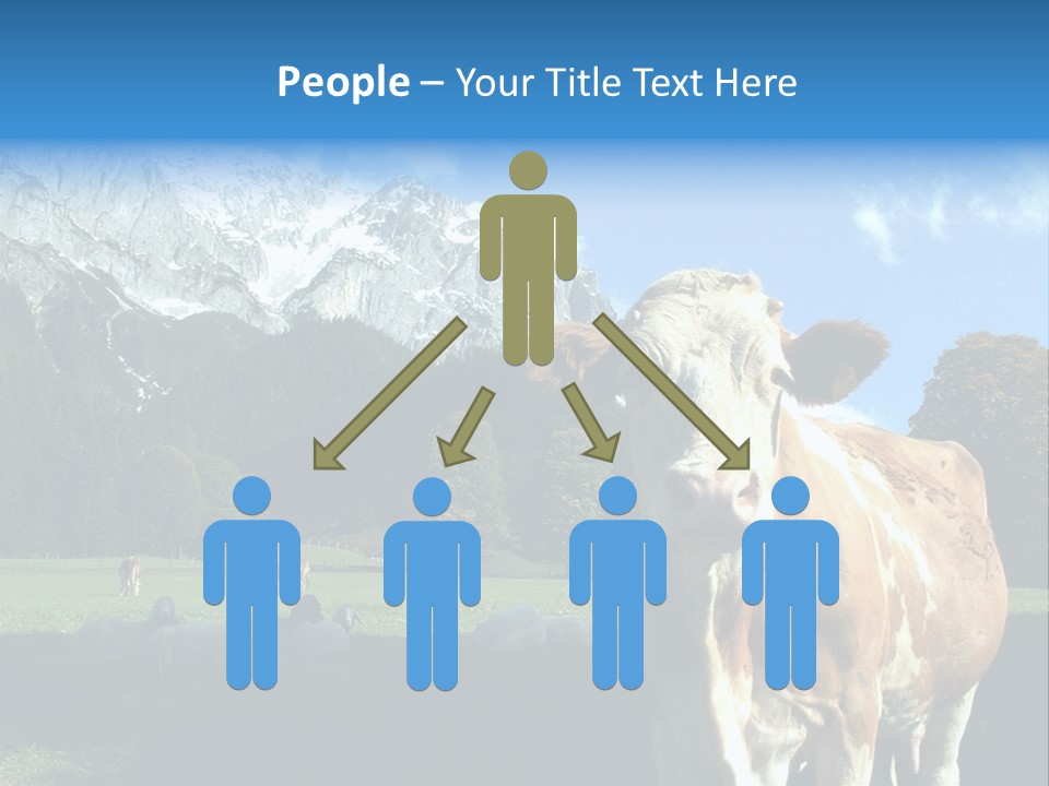 Cow Vacation Alps PowerPoint Template