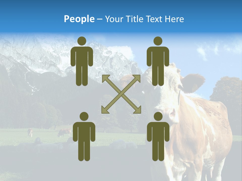 Cow Vacation Alps PowerPoint Template