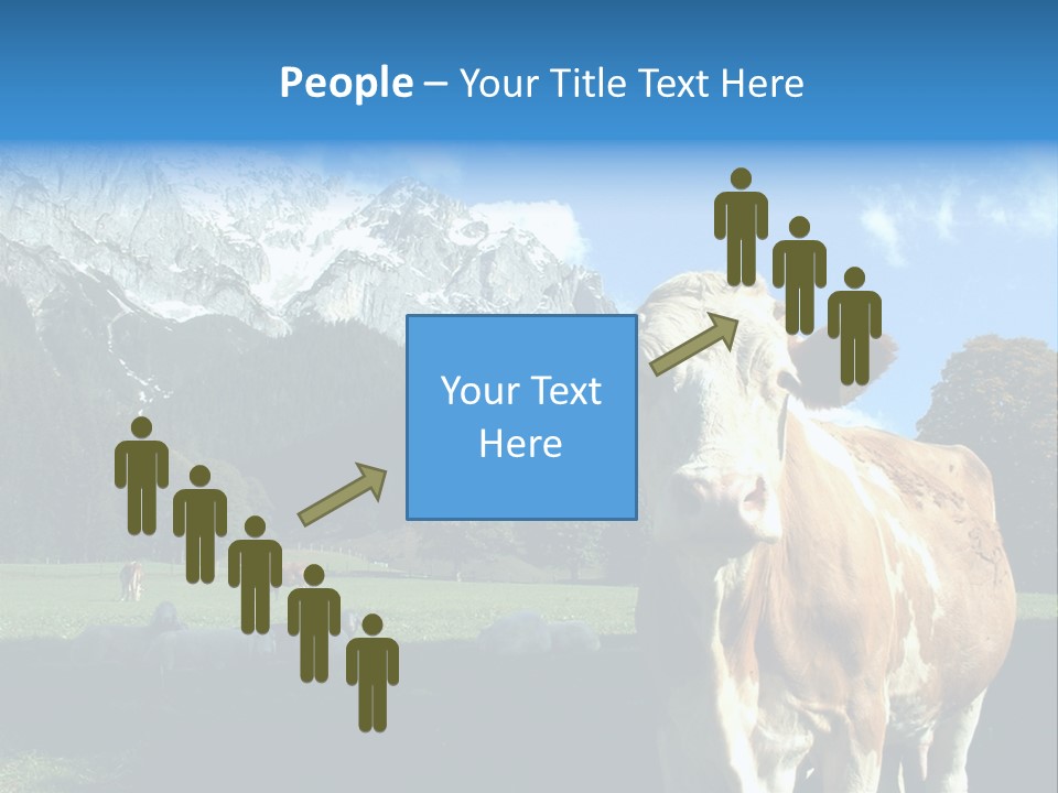 Cow Vacation Alps PowerPoint Template